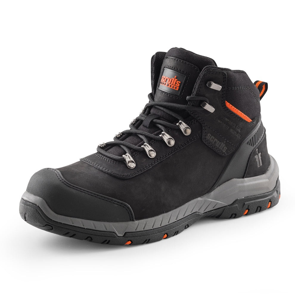 Scruffs Sabatan Safety Boots Ã¢â‚¬â€œ single boot in angled front view