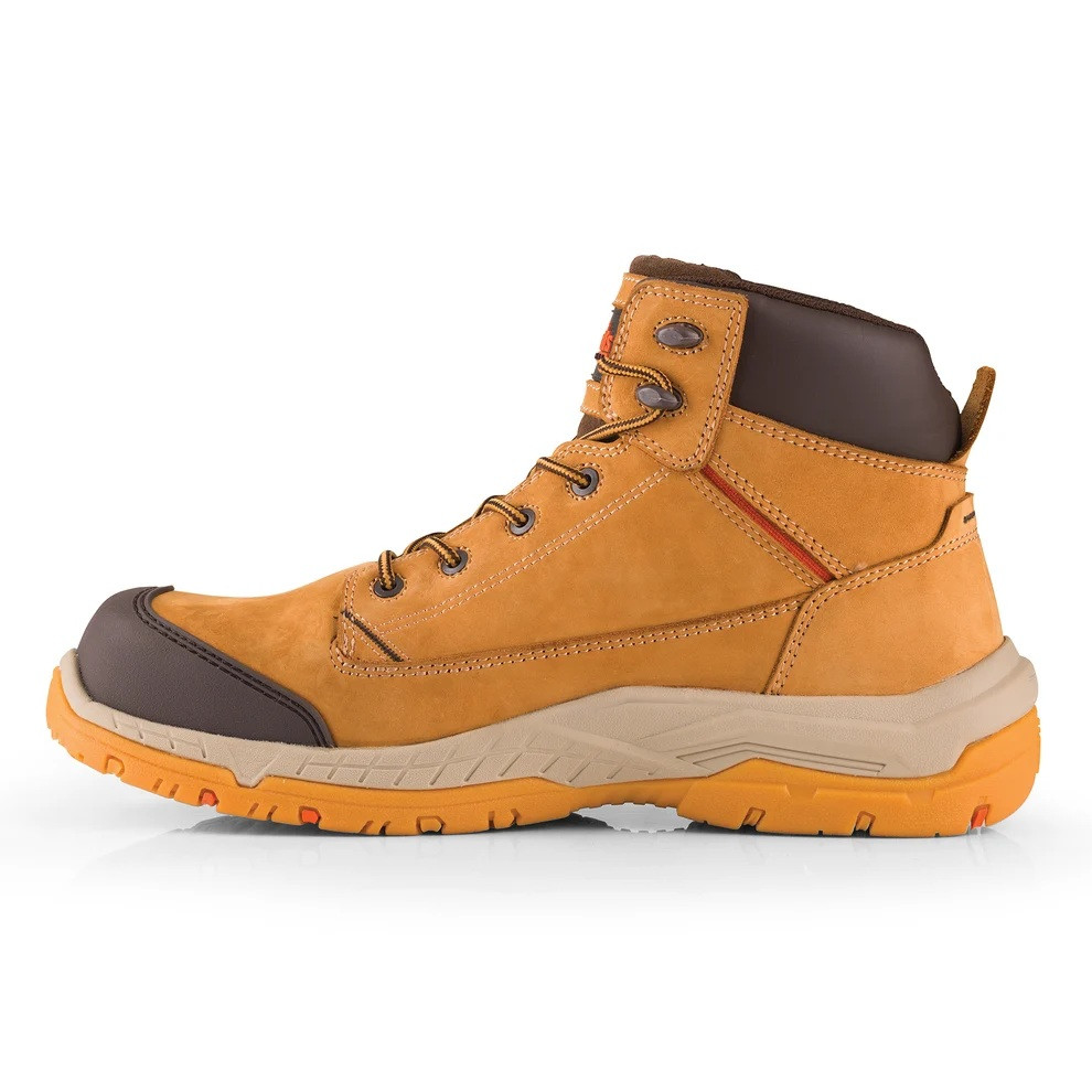 Scruffs Solleret Safety Boots Ã¢â‚¬â€œ single tan boot in right side profile