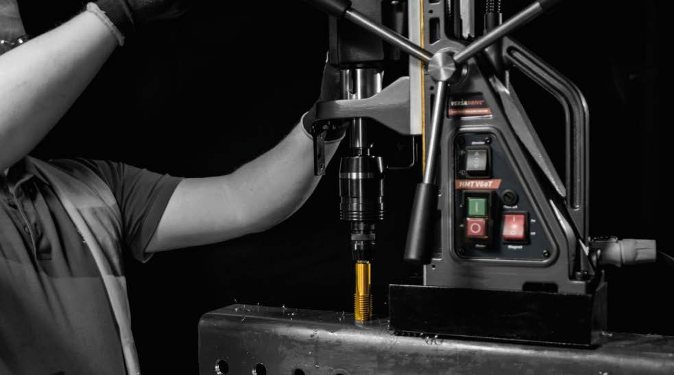 HMT V60T Versadrive Magnetic Drill Pro Kit – HMT magnetic drilling machine shown from front or three-quarter angle