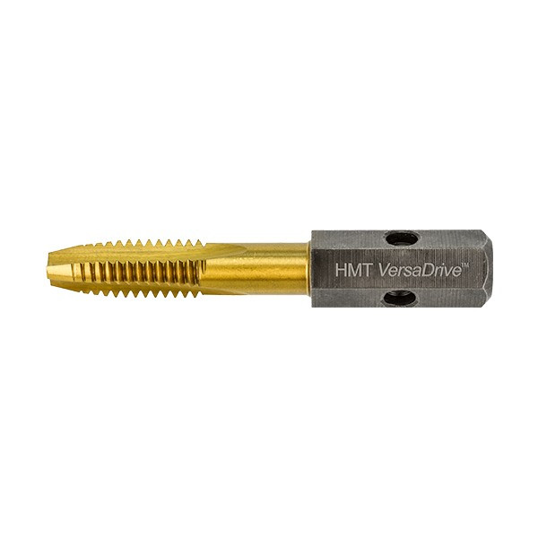 HMT BSW ImpactaTap with gold cutting flutes and hex shank