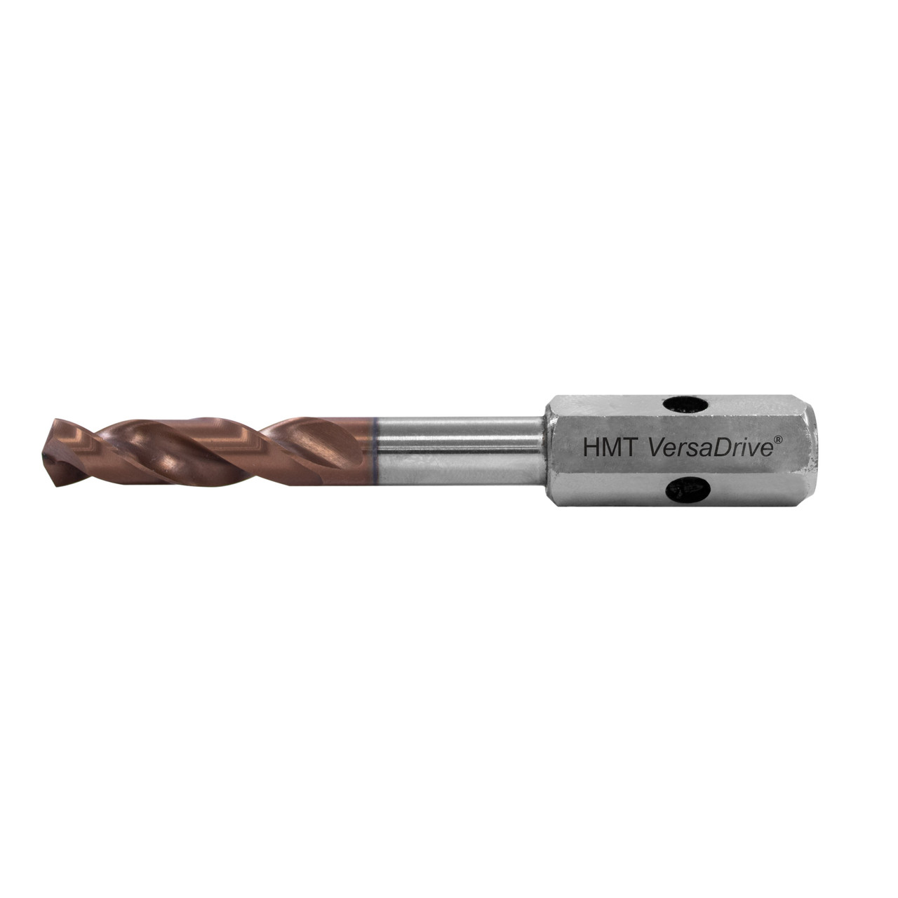 Single brown-coated VersaDrive ULTRA imperial twist drill bit with silver shank