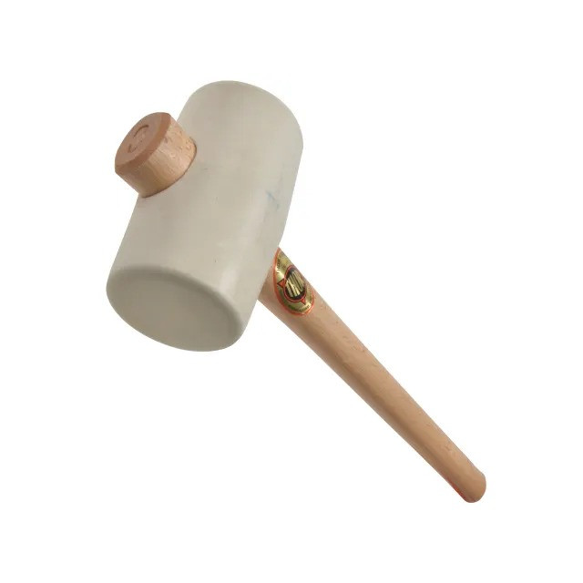 Thor 954W white rubber mallet with 74mm head and 970g weight for non-marking applications