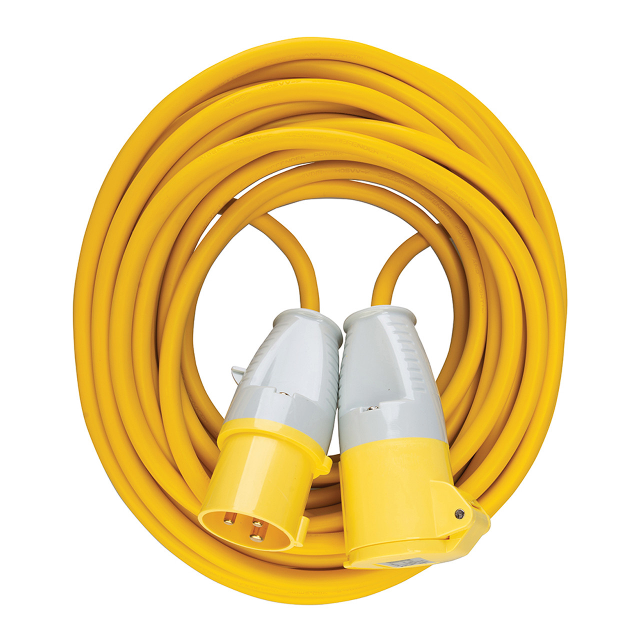 Defender Extension Lead Yellow 2.5mm2 16A 14m 110V