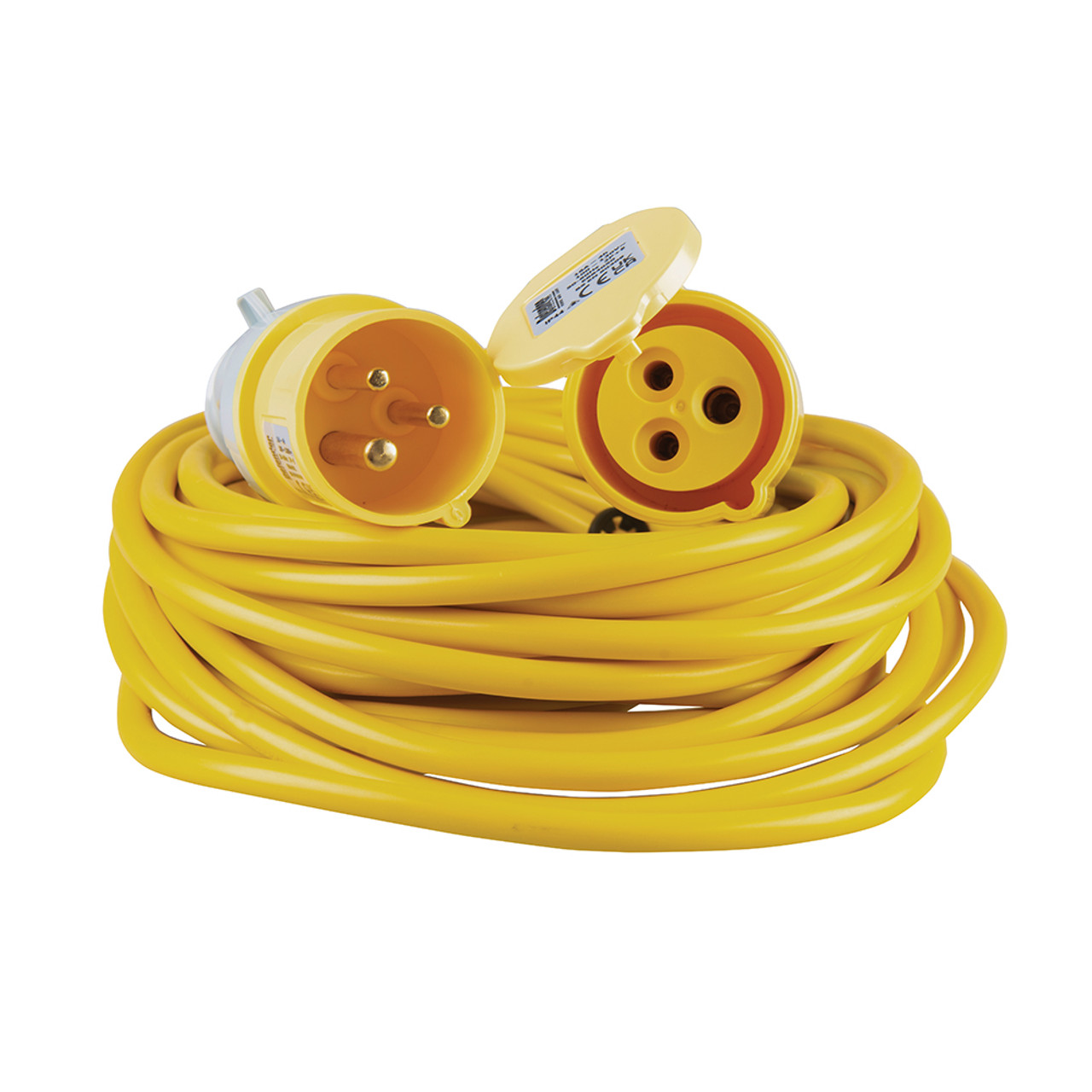 Defender Extension Lead Yellow 1.5mm2 16A 14m 110V