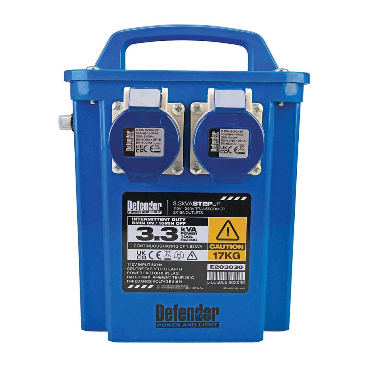 Defender 3.3kVA Step Up Transformer 16A 230V
