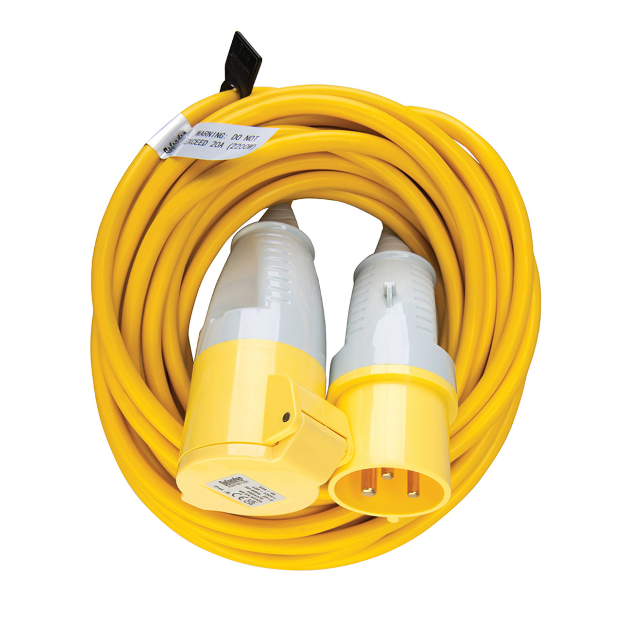 Defender Extension Lead Yellow 2.5mm2 32A 14m