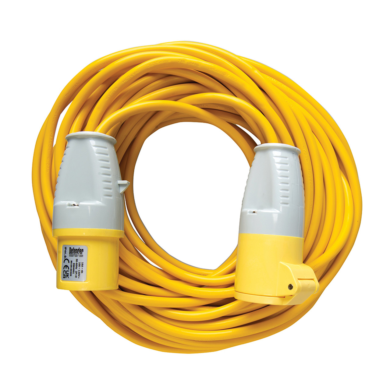 Defender Extension Lead Yellow 1.5mm2 16A 25m