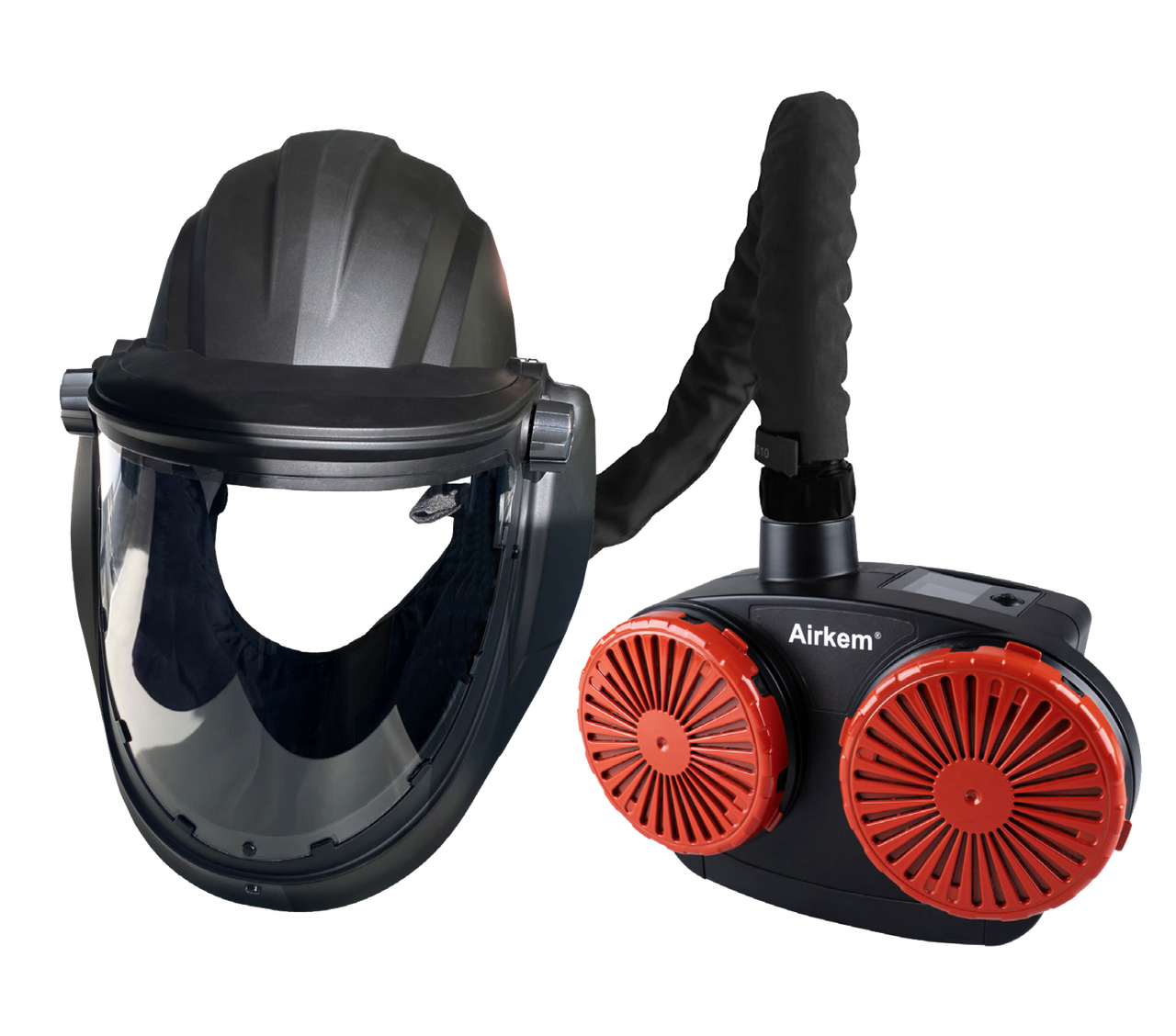 Navitek Navishock Clear Grinding Helmet c/w Airkem Blower Unit PRSL Filtration (TH3 Classification)