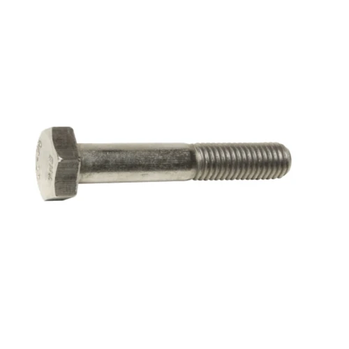 High Tensile Set Bolt Grade 10 9 bright zinc plated M24 x 160mm, single bright zinc plated bolt in side profile showing the plain shank and threaded end
