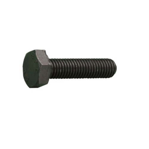 High Tensile Set Screw Gr 8.8 DIN 933 self-colour M8 x 20mm, single black self-colour set screw in side profile showing the hexagon head and full-length thread