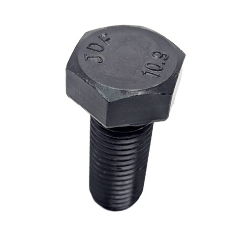 High Tensile Set Grade 10.9 DIN 933 self-colour M20 x 55mm, close-up angled view showing the grade 10.9 head marking and threaded shaft