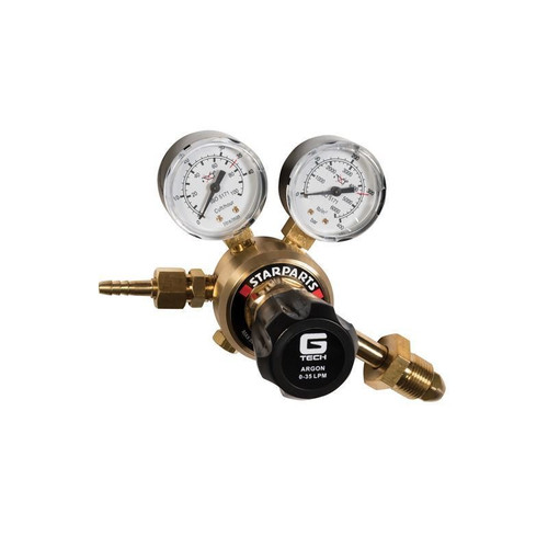 G-Tech Argon Regulator Single Stage 2 Gauge side entry welding gas regulator