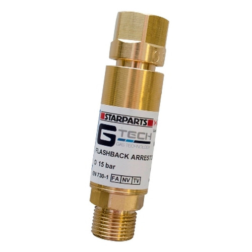 G-Tech flashback arrestor in line oxygen for oxy-fuel gas safety