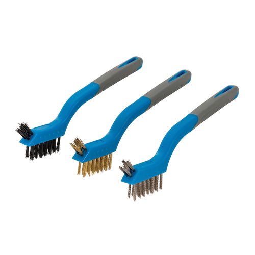 Silverline Mini Wire Brush Set 3pce - 175mm from Oneweld Supplies.