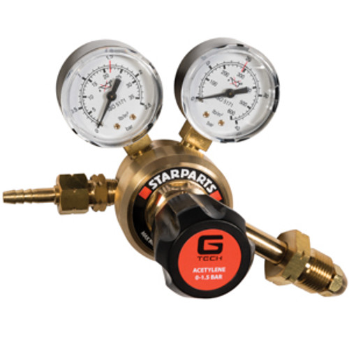 Single Stage 2 Gauge Acetylene Regulator 25 Bar Side Entry Single Stage 2 Gauge Acetylene Regulator 25 Bar Side Entry