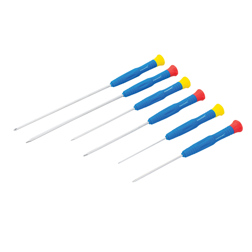 Silverline Extra-Long Precision Screwdriver Set 6pce - 6pce from Oneweld Supplies.