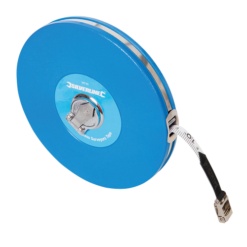 Silverline Fibreglass Surveyors Tape - 50m / 165ft x 13mm from Oneweld Supplies.