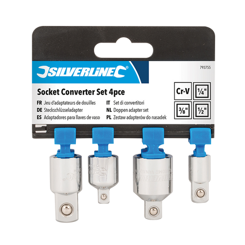 Silverline Socket Converter Set 4pce - 4pce from Oneweld Supplies.