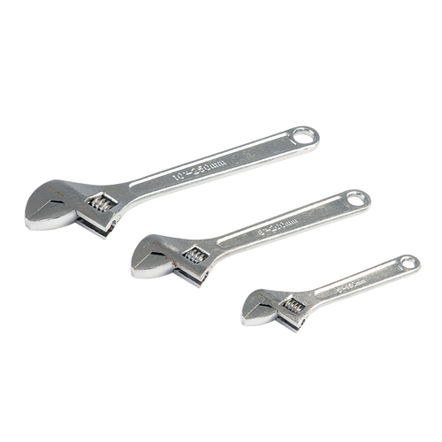 Silverline Adjustable Wrench Set 3pce - 150, 200 & 250mm from Oneweld Supplies.