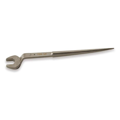 ISS PSM17OE Podger Spanner 17mm - Open Ended with tapered alignment bar, forged carbon steel construction, ideal for steel erection, scaffolding, and heavy-duty structural assembly