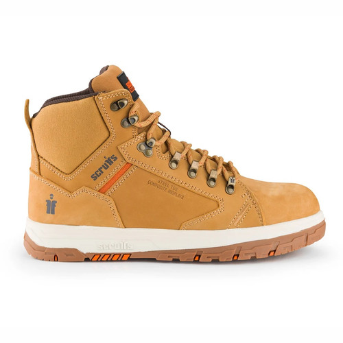 Scruffs Nevis Safety Boots Ã¢â‚¬â€œ single tan boot in side profile