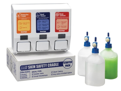Swarfega Van Cradle Starter Pack mobile hand cleaning system for work vans and site use