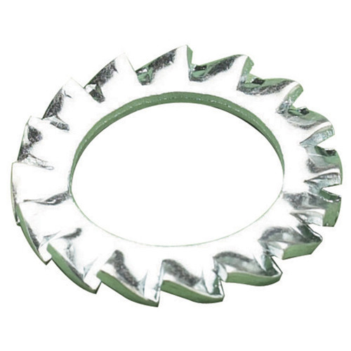 6mm external toothed lock washer DIN 6798 bright zinc plated, single washer product image