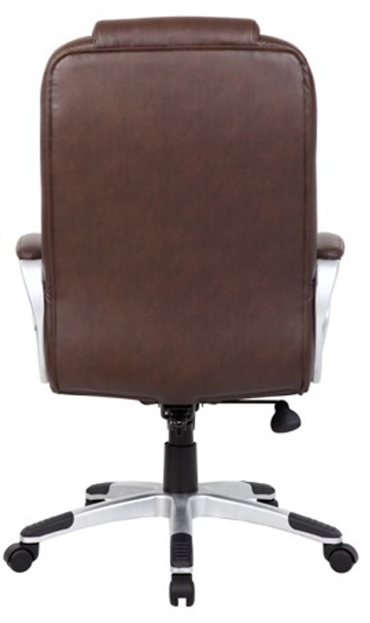 High Back Brown Leather Executive Chair Neox Modern Furniture 6590