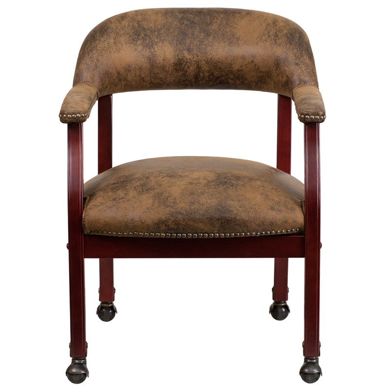 Jacket Chair Brown Microfiber Guest Chair