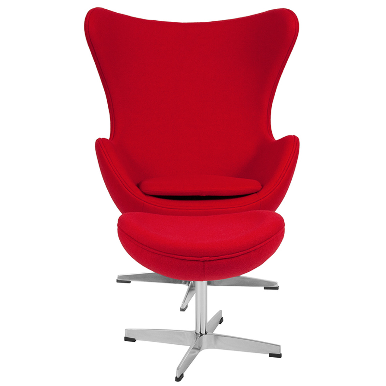 Easter Egg Chair, Red, Cashmere Wool