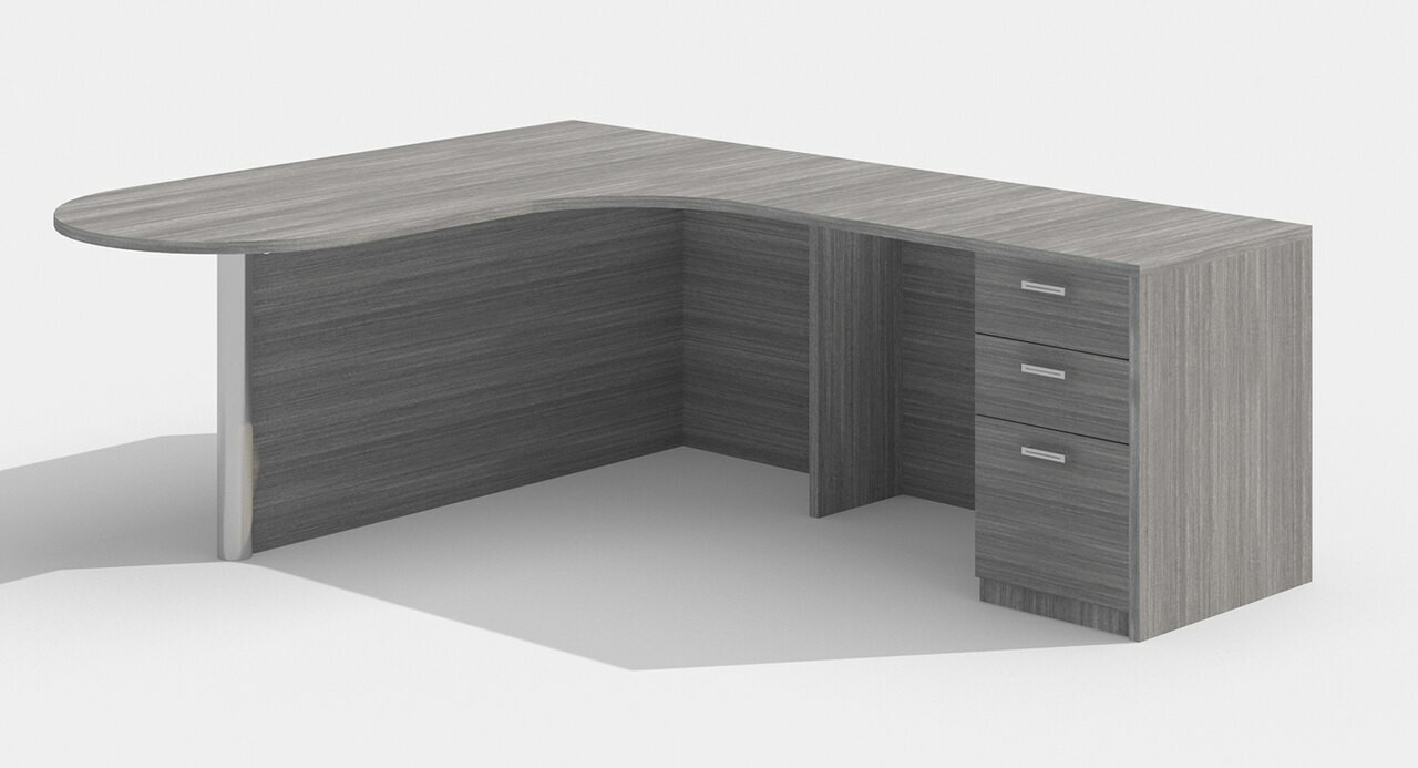 300 Series 63 Computer Desk, Espresso / Grey Modesty Panel - $763.98 -  Modern - Home Office - New York - by Modern Furniture Bay