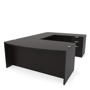 OSL-Series 71" Bow Front Executive U-Shape Office Desk with Double Pedestals OSL-Series 71" Bow Front Executive U-Shape Office Desk with Double Pedestals