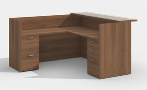AM-Series L-Shape Reception Desk (No Glass Counter) AM-Series L-Shape Reception Desk (No Glass Counter)