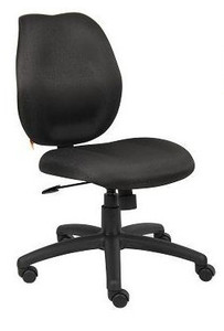 Black Fabric Armless Mid Back Task Chair Black Fabric Armless Mid Back Task Chair
