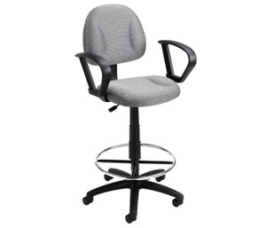 Fabric Drafting Stool with Loop Arms