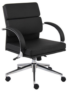 Black Modern Segmented Mid Back Executive Chair Black Modern Segmented Mid Back Executive Chair