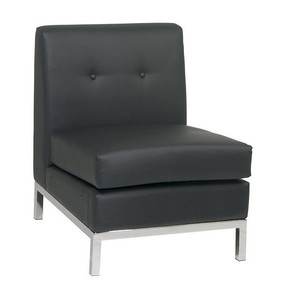 Wall Street Black Modular Armless Chair Wall Street Black Modular Armless Chair