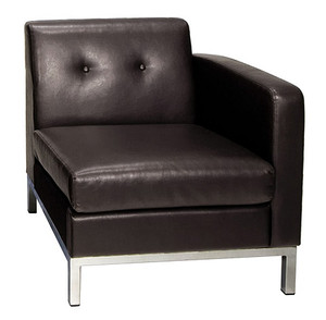 Wall Street Espresso Modular Right Arm Chair