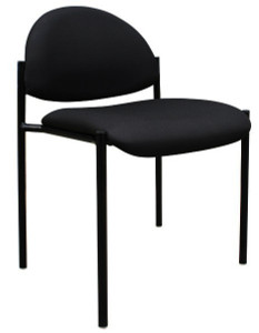 Black Fabric Armless Stack Guest Chair Black Fabric Armless Stack Guest Chair