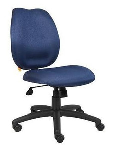 Blue Fabric Armless Mid Back Task Chair Blue Fabric Armless Mid Back Task Chair