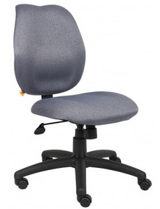 Grey Fabric Armless Mid Back Task Chair Grey Fabric Armless Mid Back Task Chair