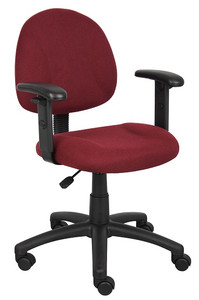 Burgundy Fabric Deluxe Posture Task Chair with Adjustable Arms Burgundy Fabric Deluxe Posture Task Chair with Adjustable Arms