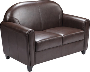 Envoy Series Brown Leather Love Seat