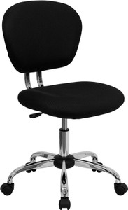 Mid-Back Black Mesh Task Chair with Chrome Base Mid-Back Black Mesh Task Chair with Chrome Base