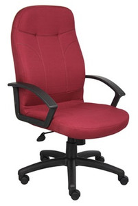 High Back Burgundy Fabric Executive Chair