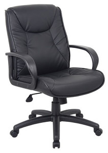 Black Mid Back Leather Executive Chair Black Mid Back Leather Executive Chair