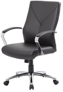 Black High Back Leather Contemporary Executive Chair Black High Back Leather Contemporary Executive Chair
