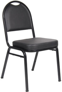 Black Vinyl Banquet Stack Guest Chair Black Vinyl Banquet Stack Guest Chair