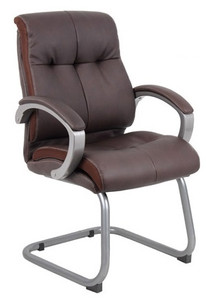 Brown Double Plush Executive Guest Chair Brown Double Plush Executive Guest Chair