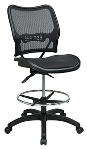 Deluxe Dark Seat and Back Drafting Chair with Dual Function Control Deluxe Dark Seat and Back Drafting Chair with Dual Function Control